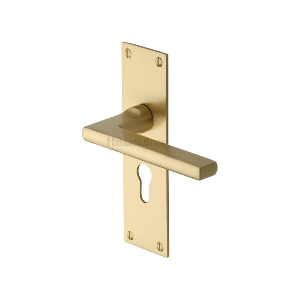 Heritage Brass Pull Handle Russell Design 102mm Satin Brass Finish 1