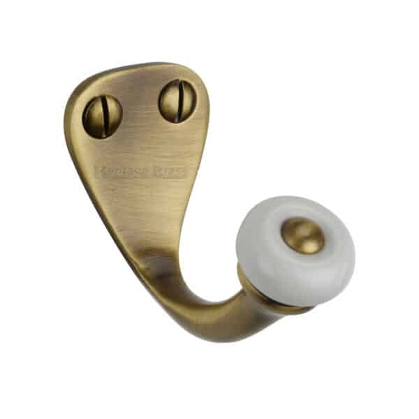 Heritage Brass Door Handle Lever Latch on Round Rose Wing Design Matt Bronze Finish 1