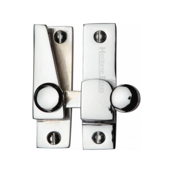 Heritage Brass Door Handle Lever on Rose Sutton Design Polished Nickel Finish 1