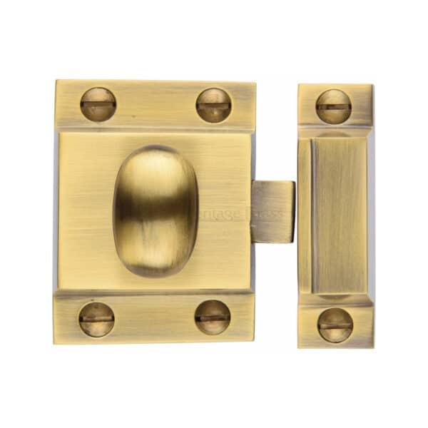 Heritage Brass Door Handle Lever Latch on Round Rose Volo Design Satin Brass Finish 1