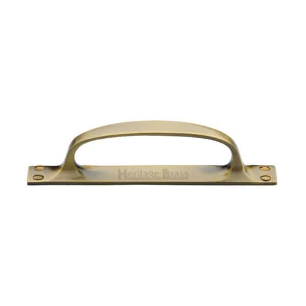 Heritage Brass Door Handle Lever on Rose Bauhaus Design Matt Bronze Finish 1