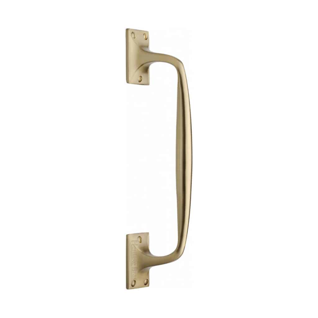 Heritage Brass Door Handle Lever Latch on Round Rose Bauhaus Mitre Reeded Design Polished Nickel Finish 1