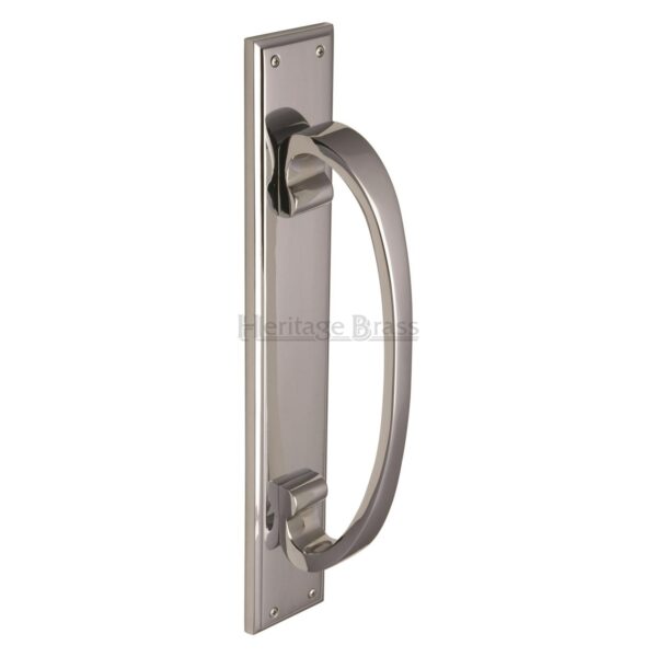 Heritage Brass Door Handle Lever Lock Meridian Design Polished Chrome Finish 1