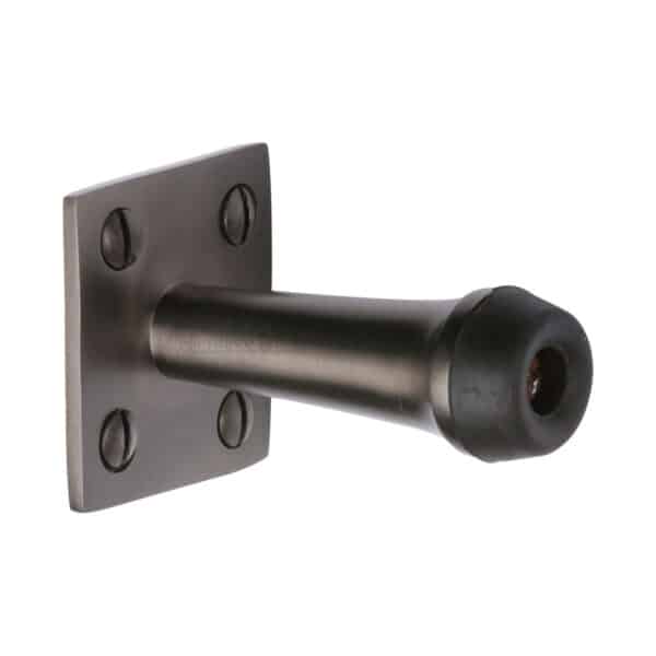 Heritage Brass Door Handle Lever Latch on Round Rose Mercury Design Matt Bronze Finish 1