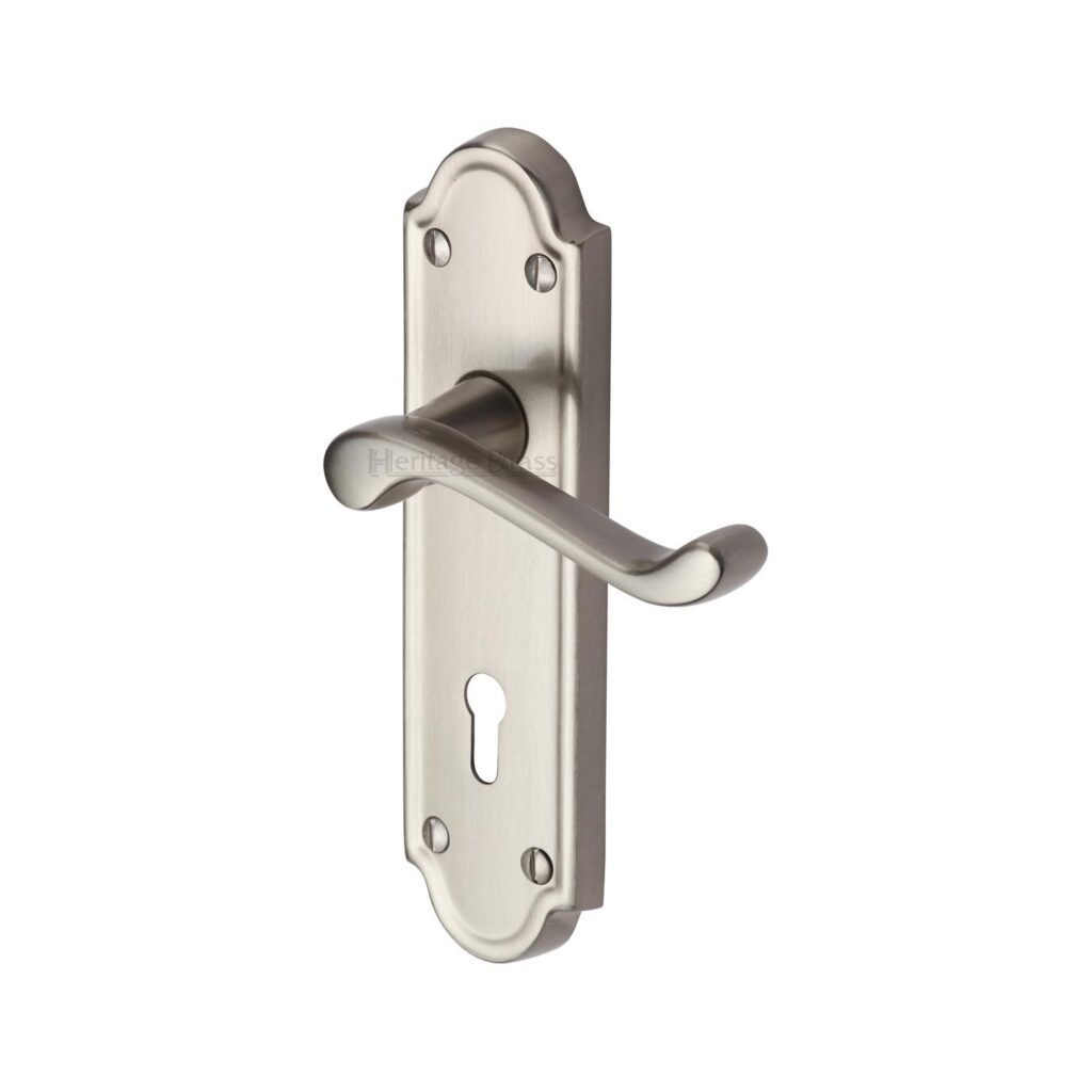 Heritage Brass Door Pull Handle Apollo Design 457mm Satin Nickel Finish 1