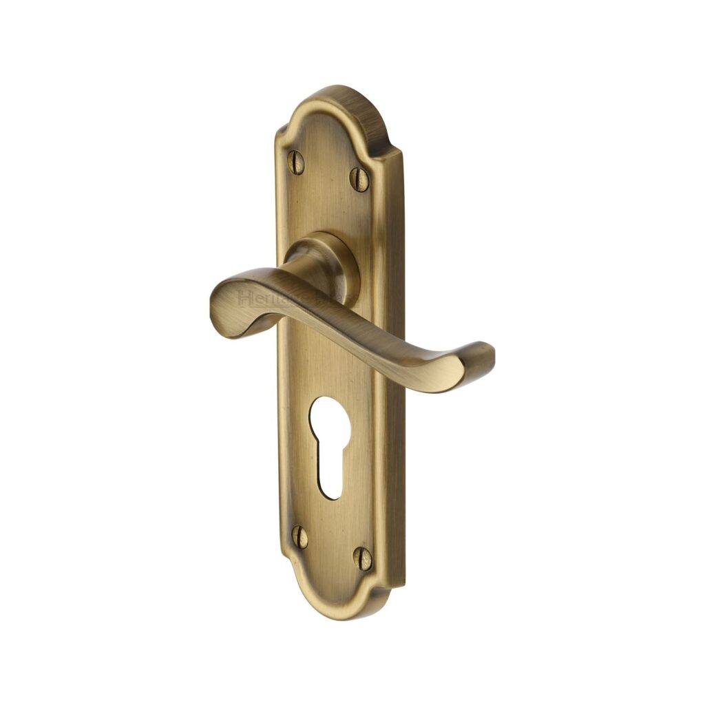 Heritage Brass Cabinet Pull Stepped Design 96mm CTC Polished Brass finish 1