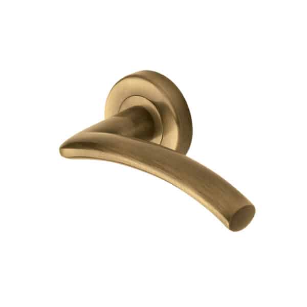 Heritage Brass Cabinet Pull Step Design with 16mm Rose 160mm CTC Antique Brass finish 1