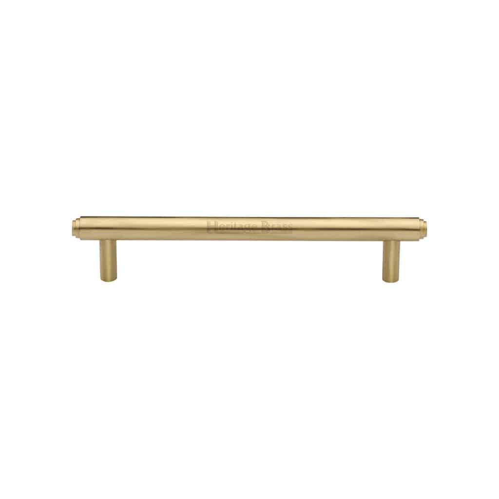 Heritage Brass Cabinet Pull Ornate Plate Design Satin Nickel Finish 1