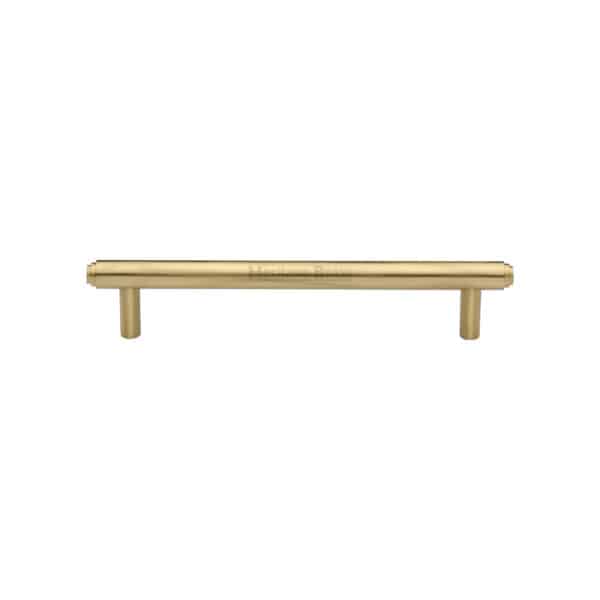 Heritage Brass Cabinet Pull Ornate Plate Design Satin Nickel Finish 1