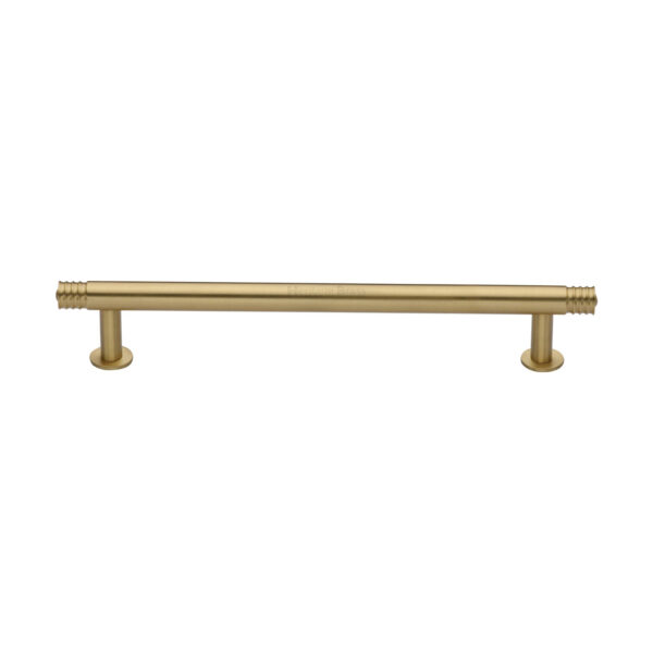 Heritage Brass Door Handle for Euro Profile Plate Windsor Design Satin Nickel Finish 1