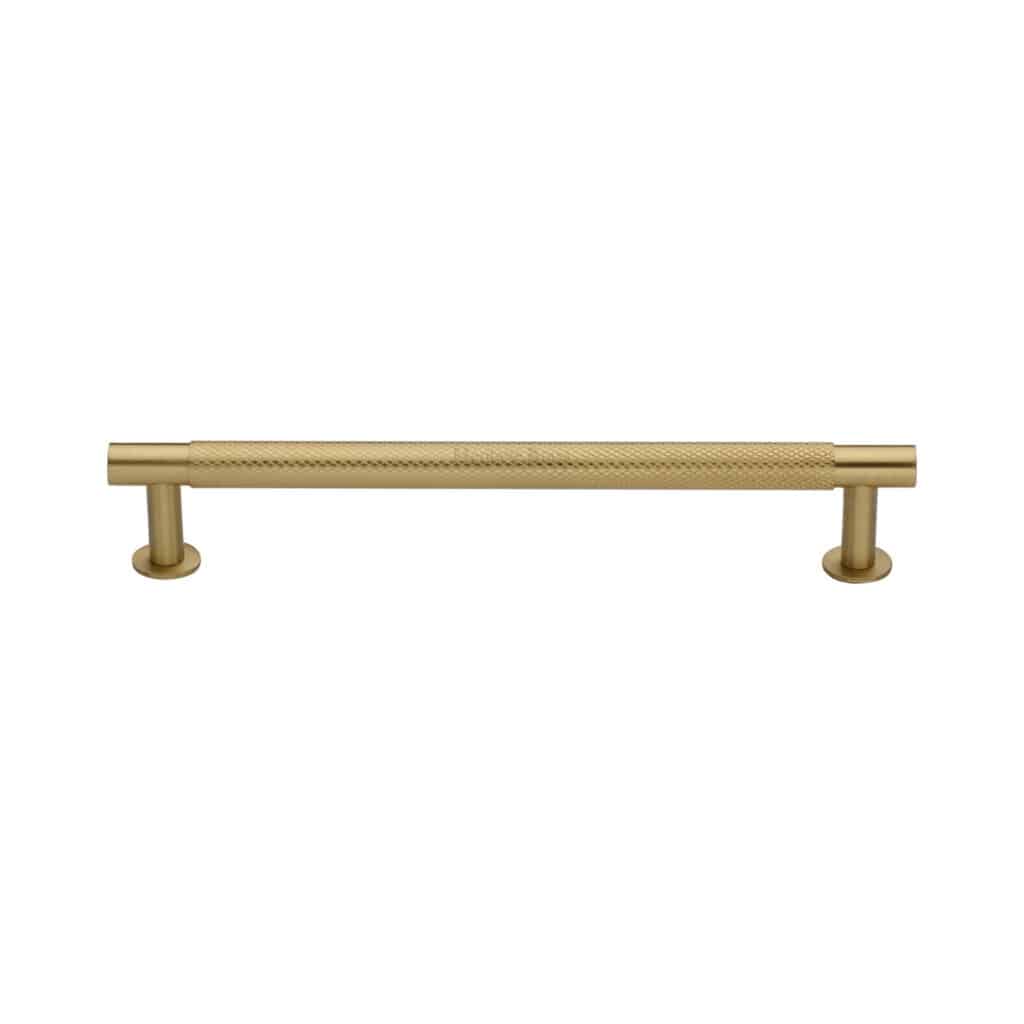 Heritage Brass Door Handle for Euro Profile Plate Bedford Design Satin Nickel Finish 1