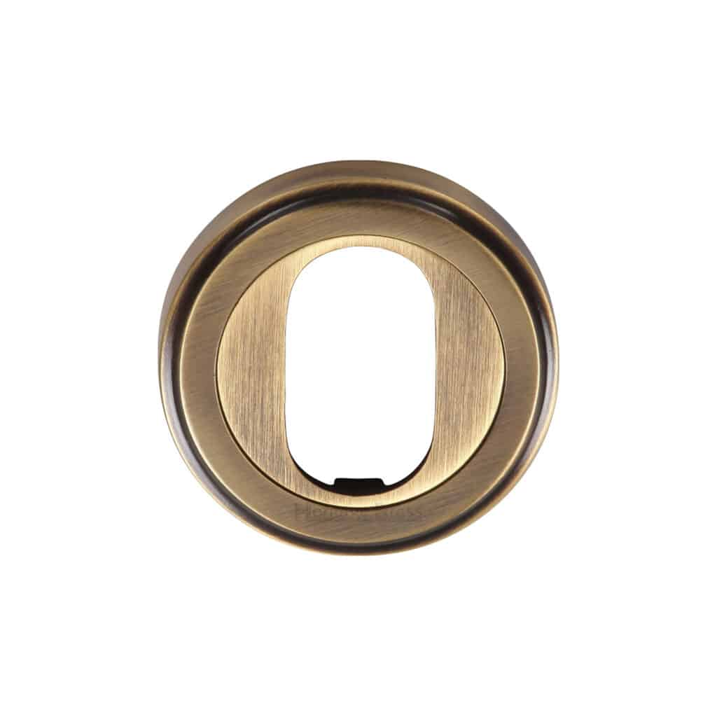 Heritage Brass Door Handle Lever Latch on 57mm Round Rose Bedford Design Matt Bronze Finish 1