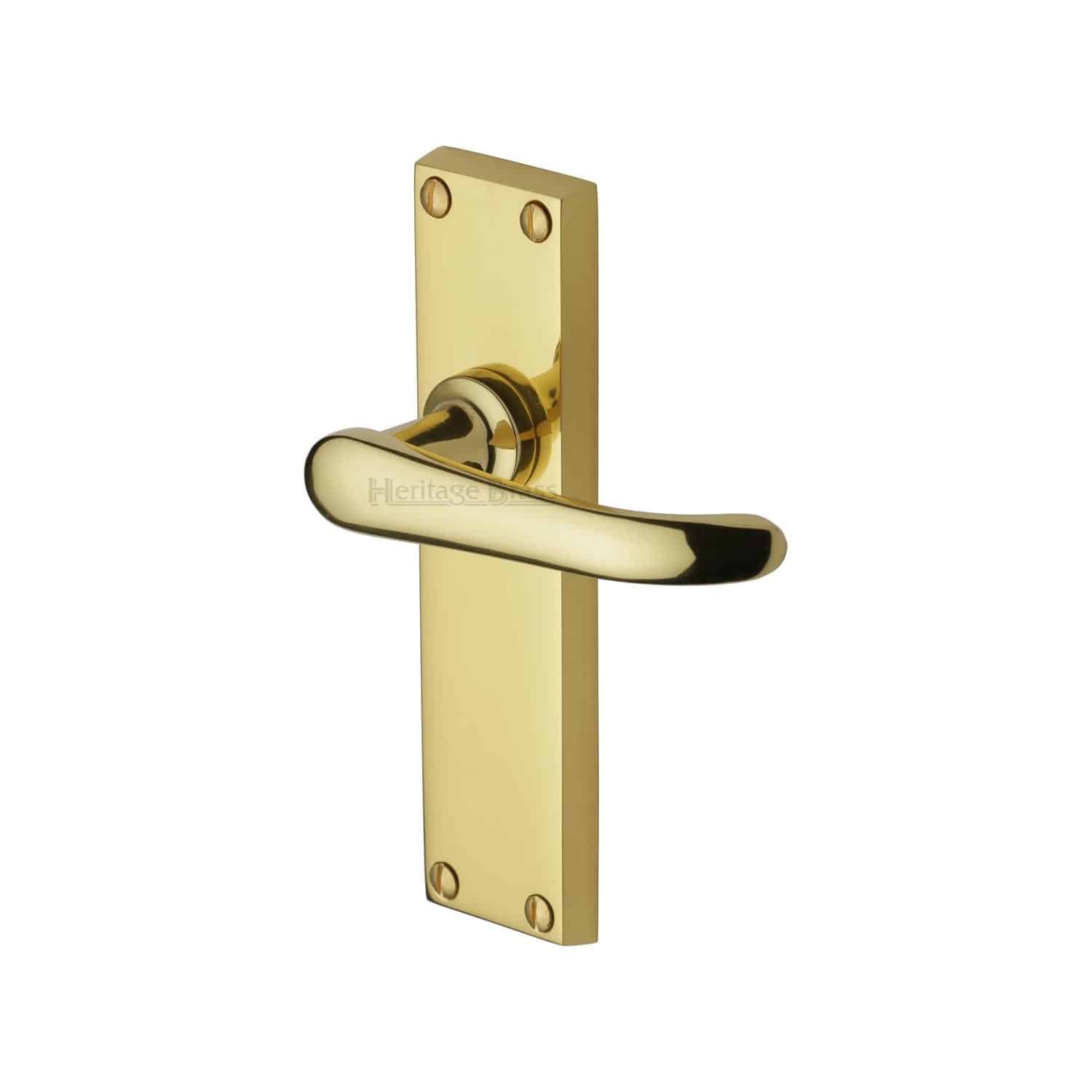 Heritage Brass Door Handle Lever Latch Windsor Design Polished Brass ...