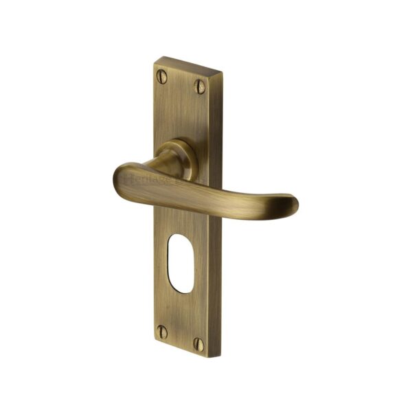 Heritage Brass Centre Door Knob Square Design 3" Satin Brass Finish 1