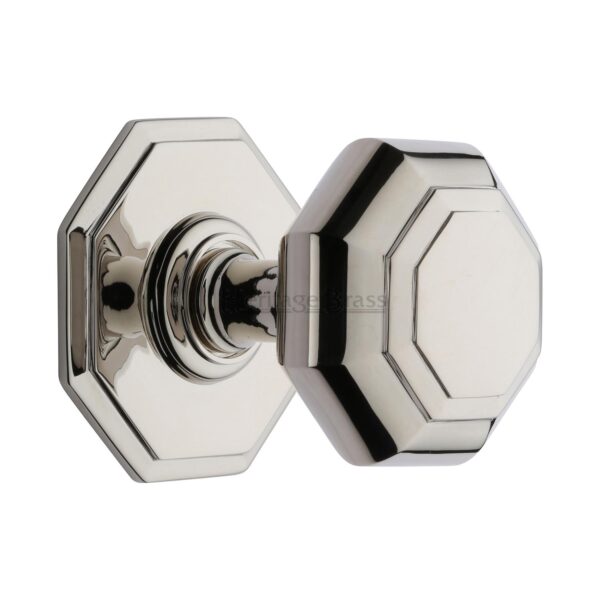 Heritage Brass Door Handle for Bathroom Edwardian Design Polished Chrome Finish 1