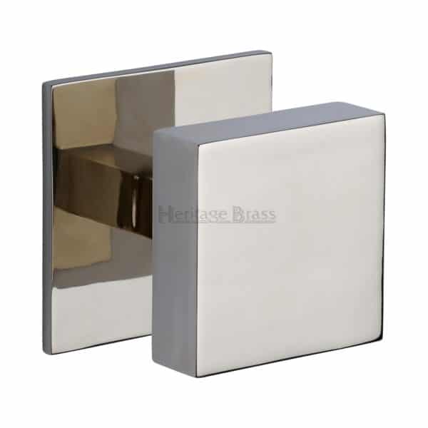 Heritage Brass Door Handle for Bathroom Buckingham Design Satin Nickel Finish 1