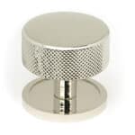 Polished Nickel Brompton Cabinet Knob - 38mm (Plain)