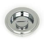 Polished Chrome 60mm Art Deco Round Pull - Privacy Set 3