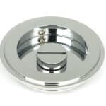 Polished Chrome 75mm Art Deco Round Pull - Privacy Set 3