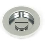 Polished Chrome 60mm Plain Round Pull - Privacy Set 3