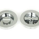 Polished Chrome 60mm Plain Round Pull - Privacy Set
