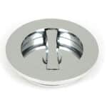 Polished Chrome 75mm Plain Round Pull - Privacy Set - Image 2