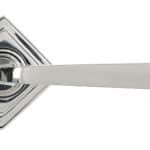 Polished Marine SS (316) Avon Round Lever on Rose Set (Square) 3