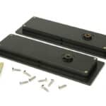 Aged Bronze 175mm Plain Rectangular Pull - Privacy Set 3