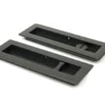 Aged Bronze 175mm Plain Rectangular Pull - Privacy Set