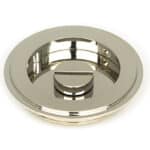 Polished Nickel 75mm Art Deco Round Pull - Privacy Set 3