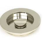 Polished Nickel 75mm Plain Round Pull - Privacy Set 3