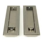 Pewter 250mm Art Deco Rectangular Pull - Privacy Set - Image 2