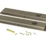 Pewter 250mm Art Deco Rectangular Pull - Privacy Set 3