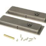 Pewter 175mm Plain Rectangular Pull - Privacy Set 3
