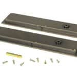 Pewter 250mm Plain Rectangular Pull - Privacy Set 3