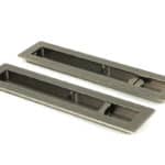 Pewter 250mm Plain Rectangular Pull - Privacy Set