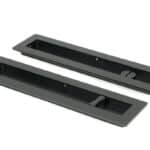 Matt Black 250mm Plain Rectangular Pull - Privacy Set