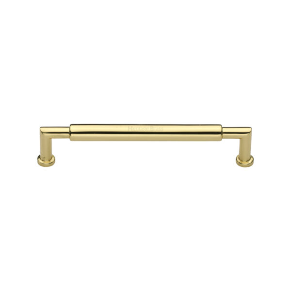 Heritage Brass Cabinet Pull Bauhaus Round Design 152mm CTC Satin Brass Finish 1