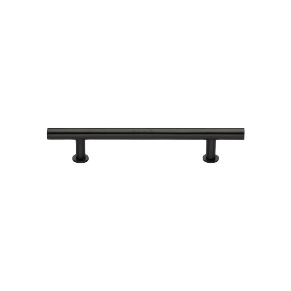 Heritage Brass Cabinet Pull T-Bar Design with 16mm Rose 128mm CTC Polished Nickel Finish 1