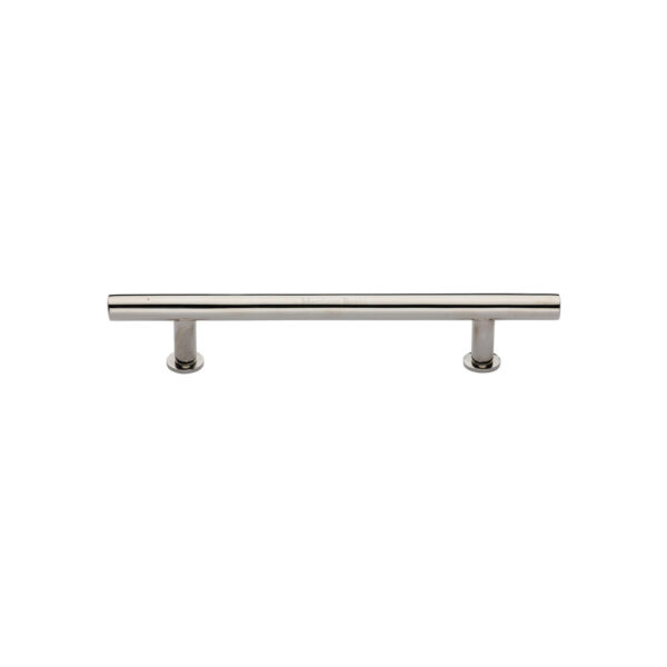 Heritage Brass Cabinet Pull T-Bar Design with 16mm Rose 128mm CTC Satin Nickel Finish 1