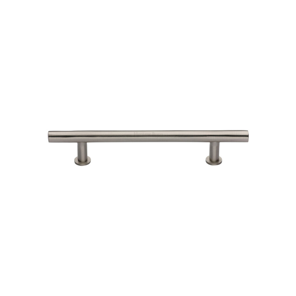 Heritage Brass Cabinet Pull T-Bar Design with 16mm Rose 160mm CTC Matt Black Finish 1