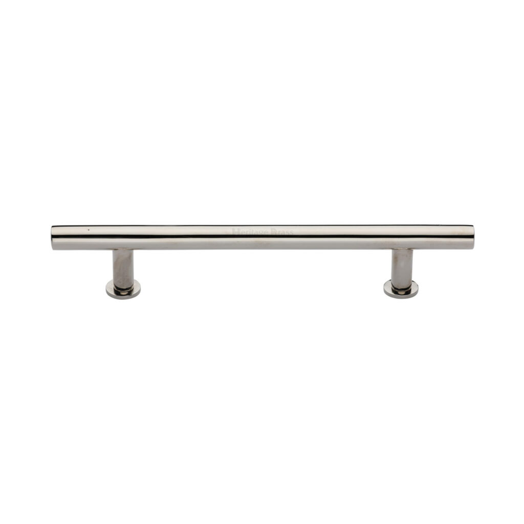 Heritage Brass Cabinet Pull T-Bar Design with 16mm Rose 203mm CTC Satin Nickel Finish 1