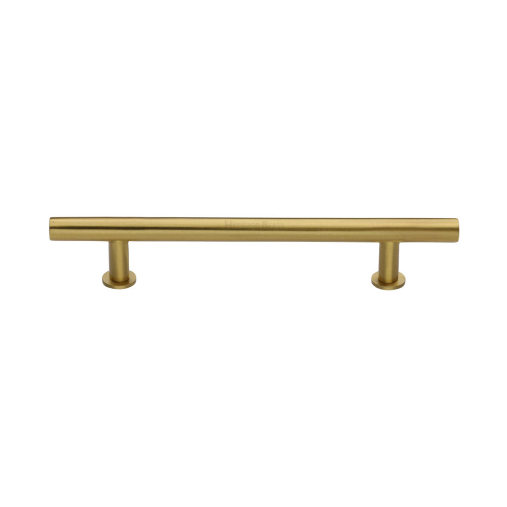 Heritage Brass Cabinet Pull T-Bar Design with 16mm Rose 203mm CTC Satin Rose Gold Finish 1