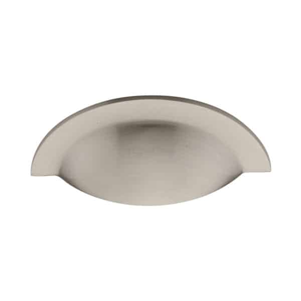 Round Reeded Flush Pull Polished Nickel finish 1