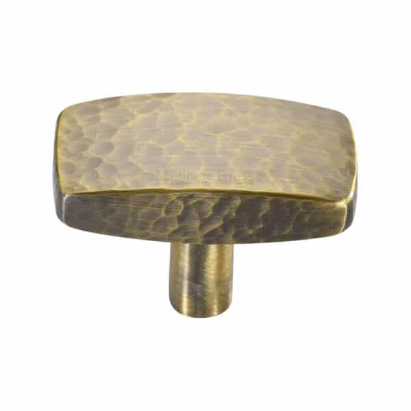 Heritage Brass Cabinet Knob Square Stingray Design 32mm Aged Nickel finish 1