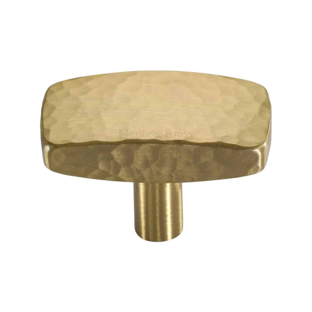 Heritage Brass Cabinet Knob Square Pine Design 32mm Aged Copper finish 1