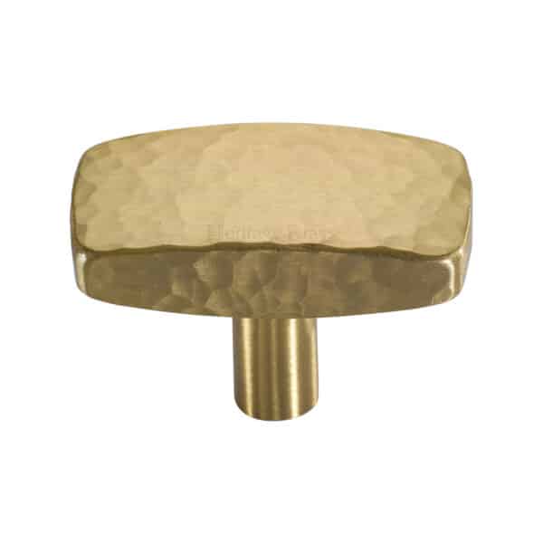 Heritage Brass Cabinet Knob Square Pine Design 32mm Aged Copper finish 1