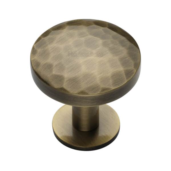 Heritage Brass Cabinet Knob Knurled Disc Design 32mm Matt Bronze finish 1