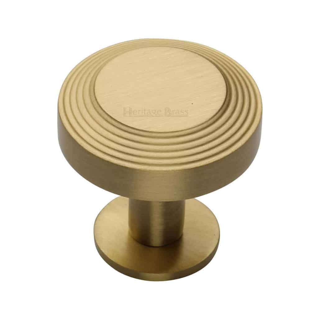 Heritage Brass Cabinet Knob Round Bead Design 32mm Polished Nickel finish 1