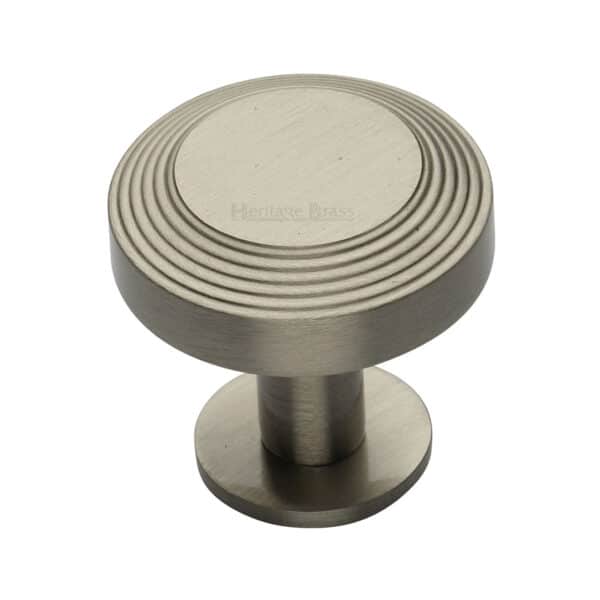 Heritage Brass Cabinet Knob Round Bead Design 32mm Satin Brass finish 1